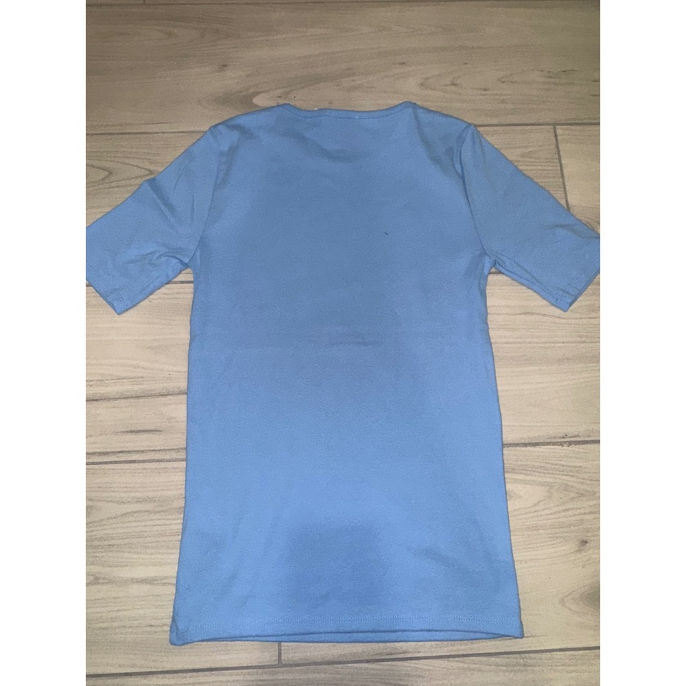 NWT J.Crew Womens Short Sleeve Crew Neck T-Shirt Light Blue Solid Size XS - Picture 5 of 5